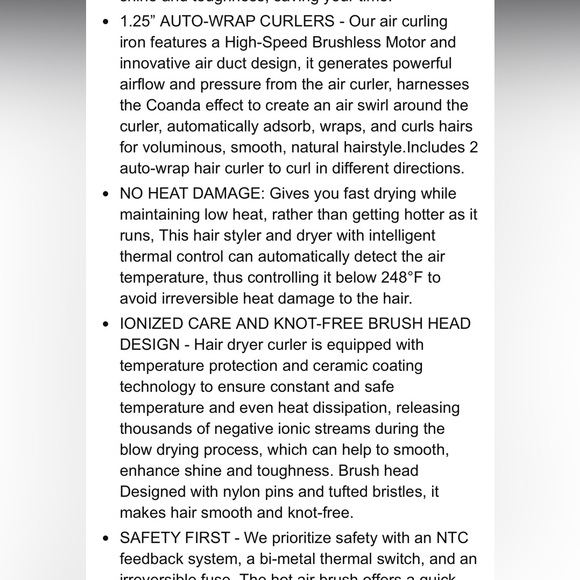 7 Magic Hair Dryer Brush & 6 in 1 Hair Styler,110,000 RPM High-Speed NIB NWT - Picture 12 of 16